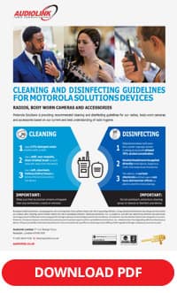 motorola cleaning and disinfecting guidelines
