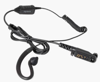 Hytera EHN26 C-style Earpiece with In-line PTT and Microphone (Black)